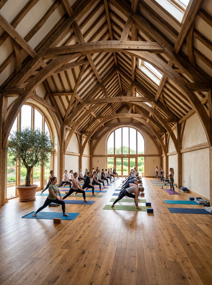 Vaulted Ceiling Yoga Studio - 30 yoga studio home ideas
