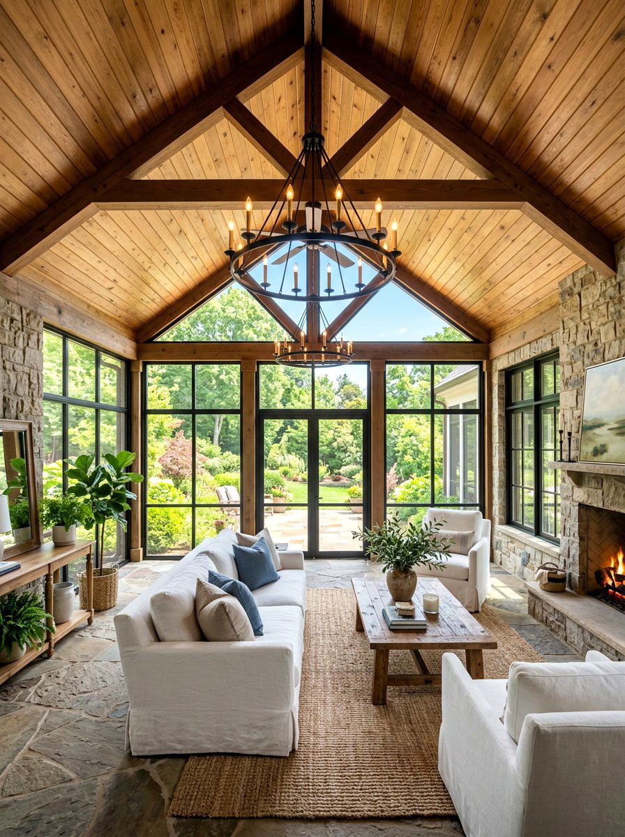 Vaulted ceiling enclosed porch - 30 enclosed porch ideas