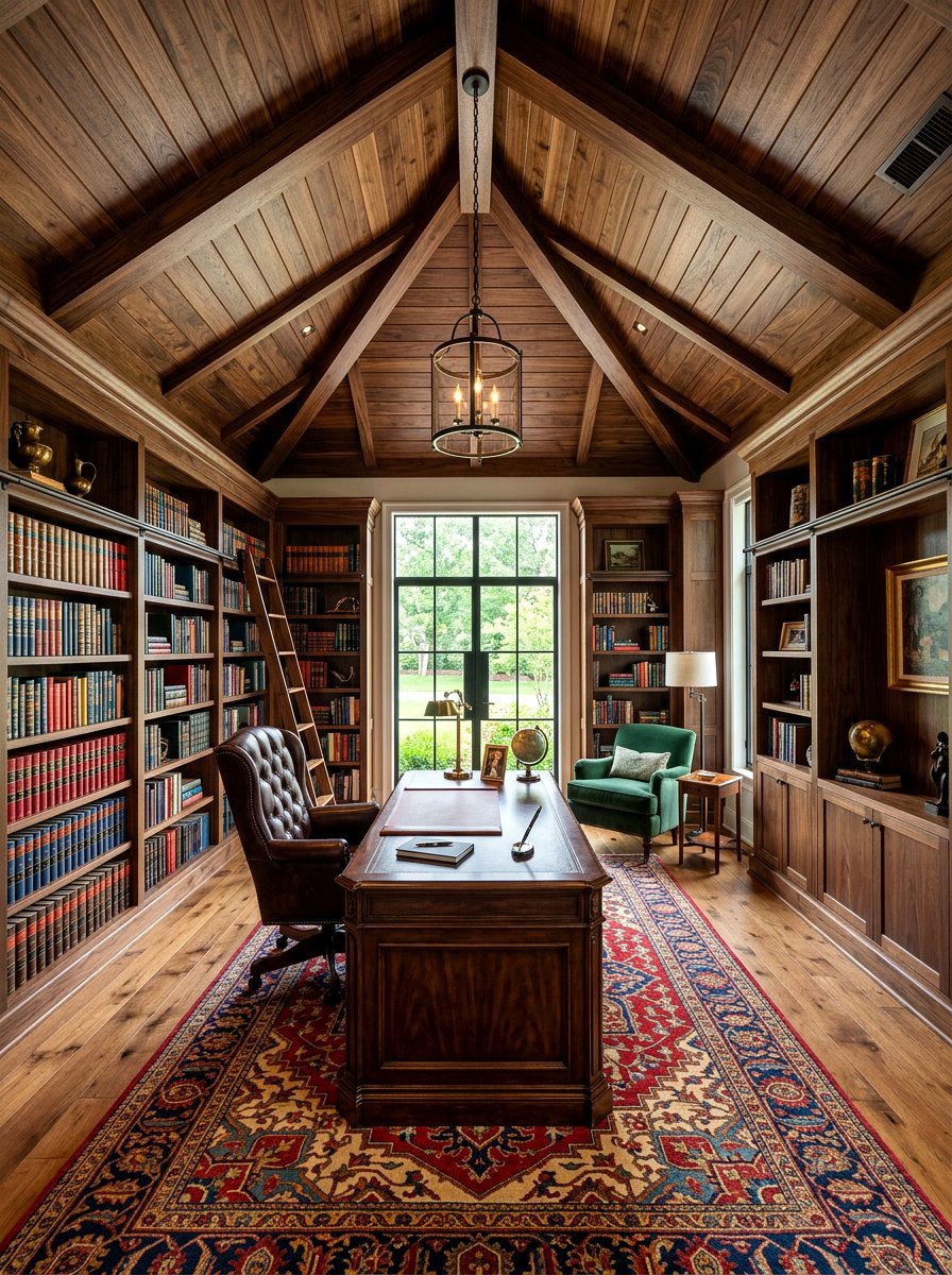 Vaulted ceiling with wood planks - 30 vaulted ceiling ideas
