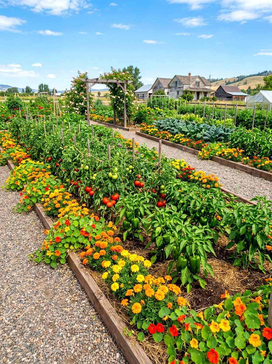 Vegetable And Flower Garden - 30 cutting garden layout ideas