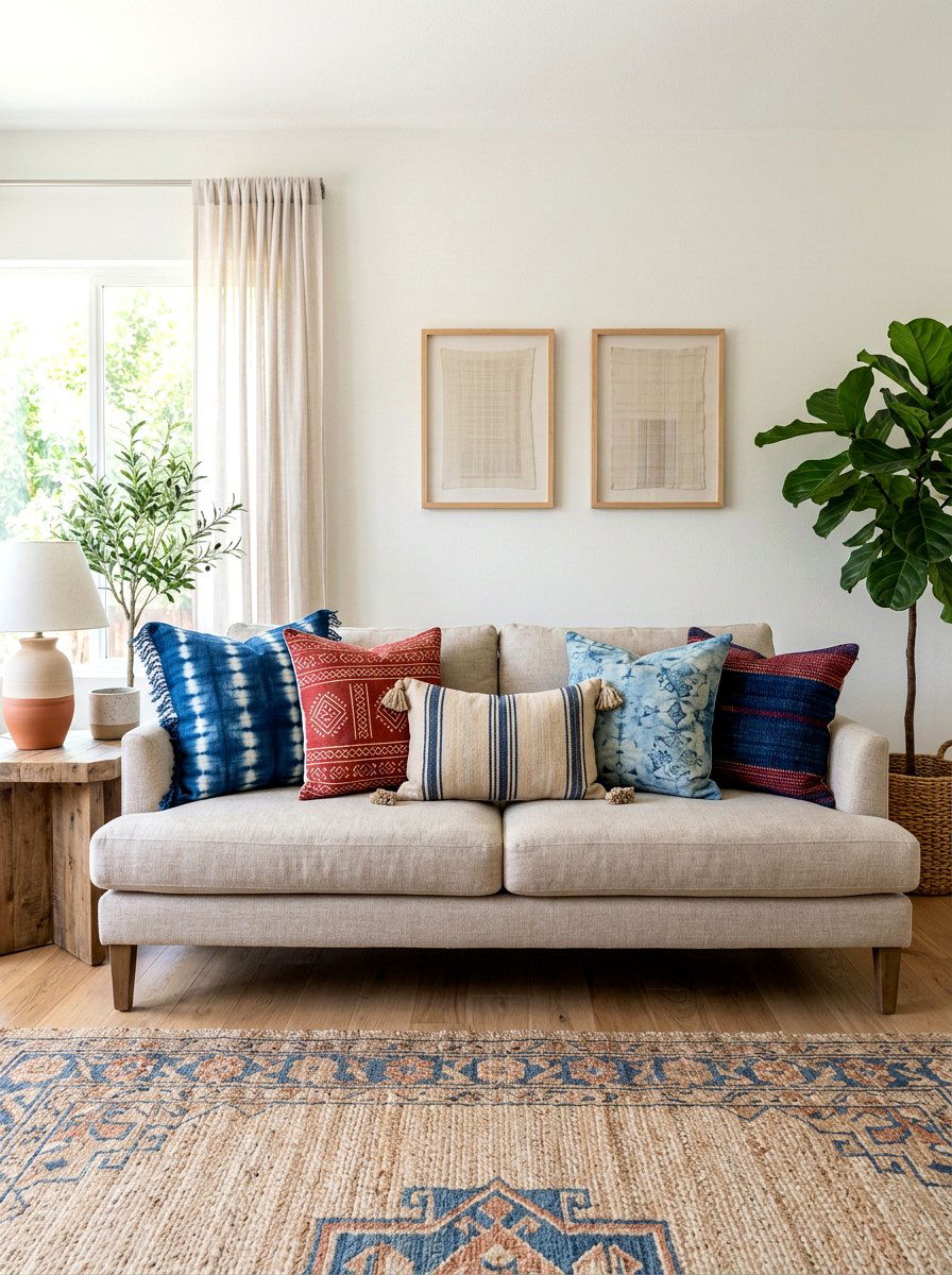 Vegetable Dyed Throw Pillow - 30 nontoxic home decor ideas