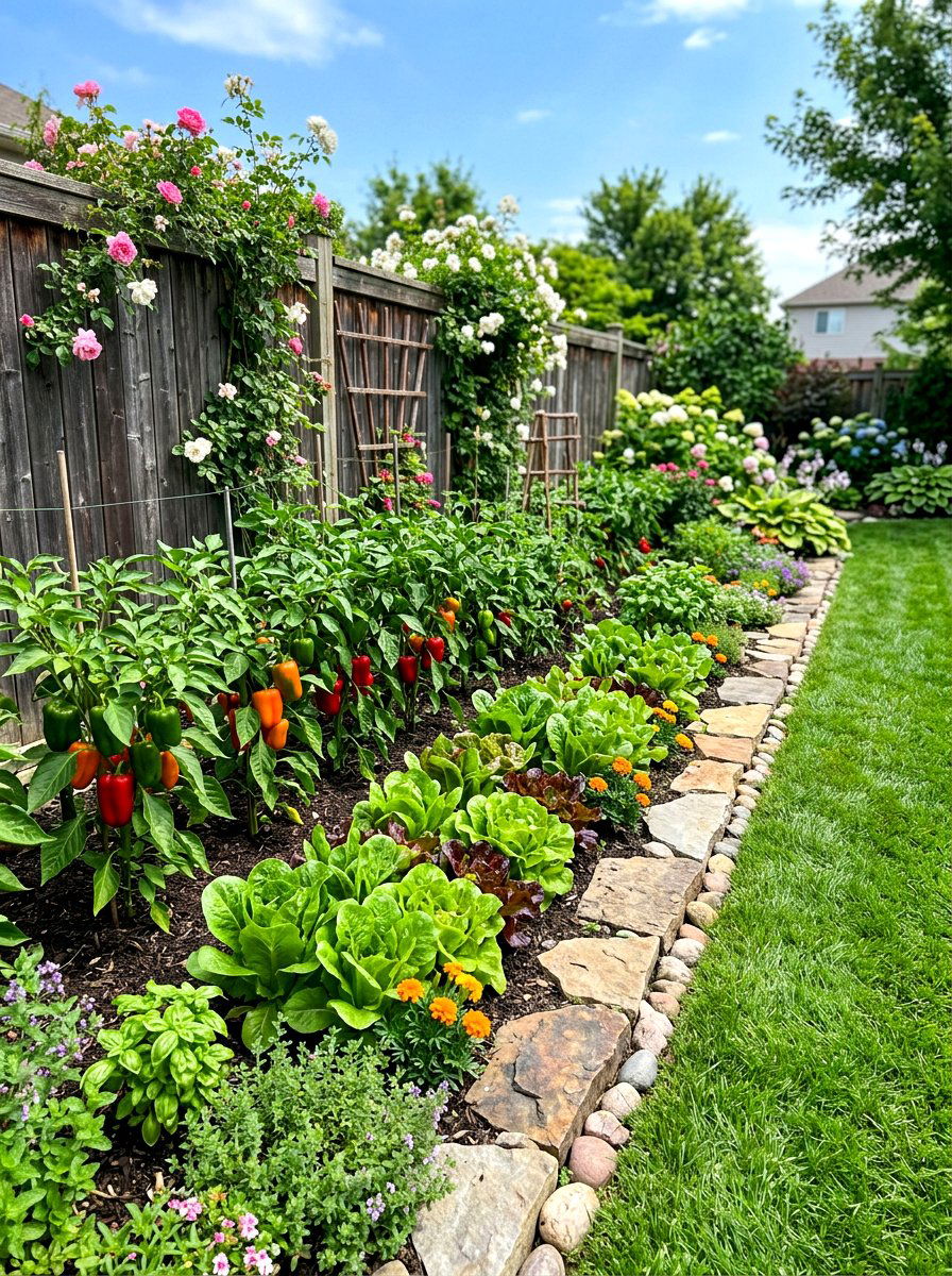 Vegetable Garden Border - 30 easy vegetable garden ideas