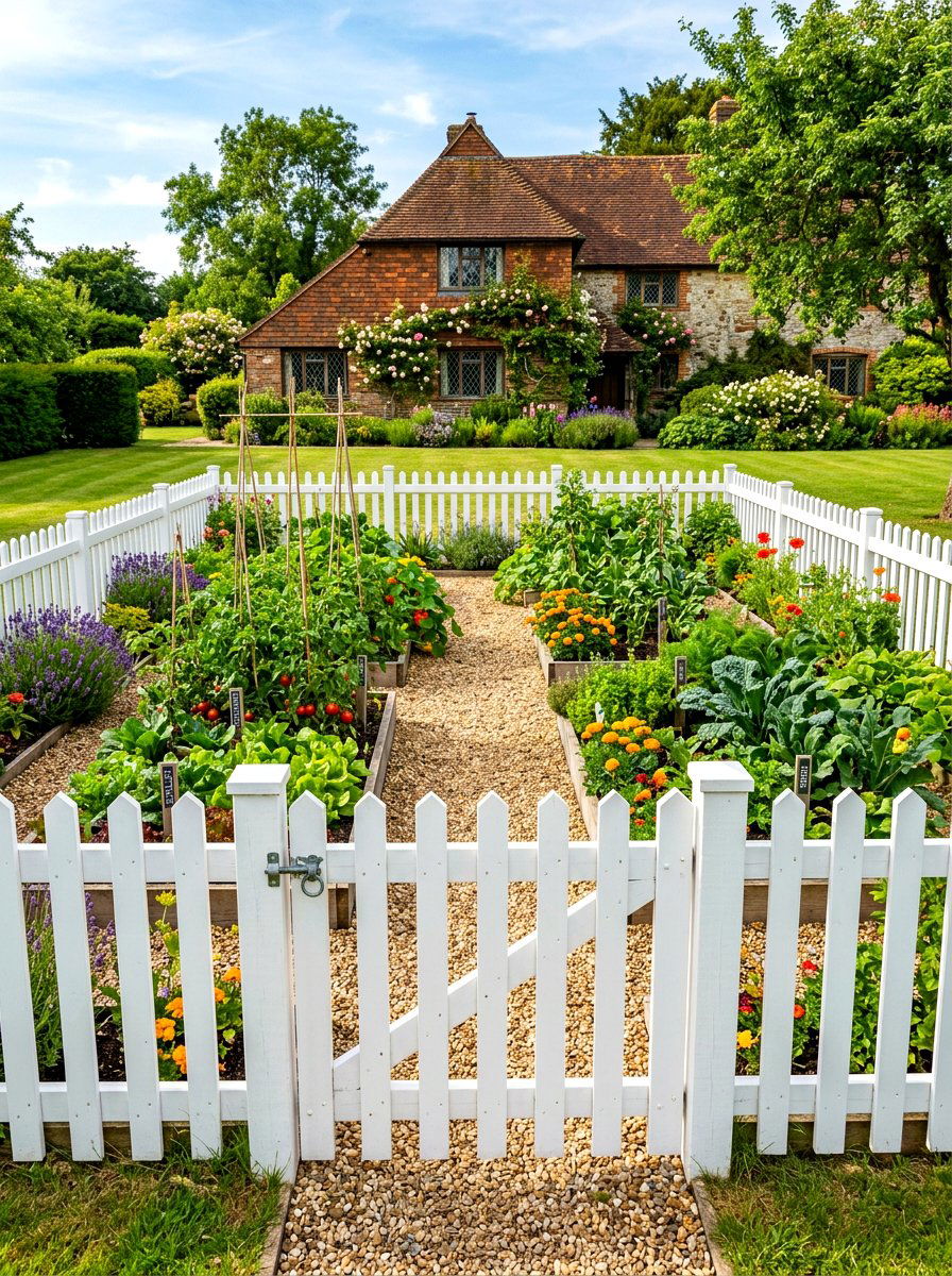 Vegetable Garden Fence - 30 backyard vegetable garden ideas