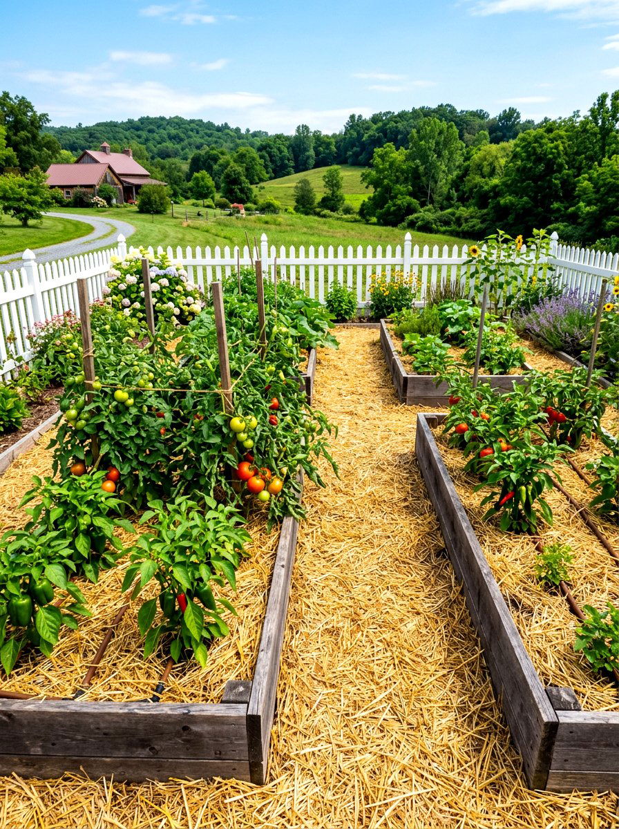 Vegetable Garden Mulch - 30 mulch landscaping ideas