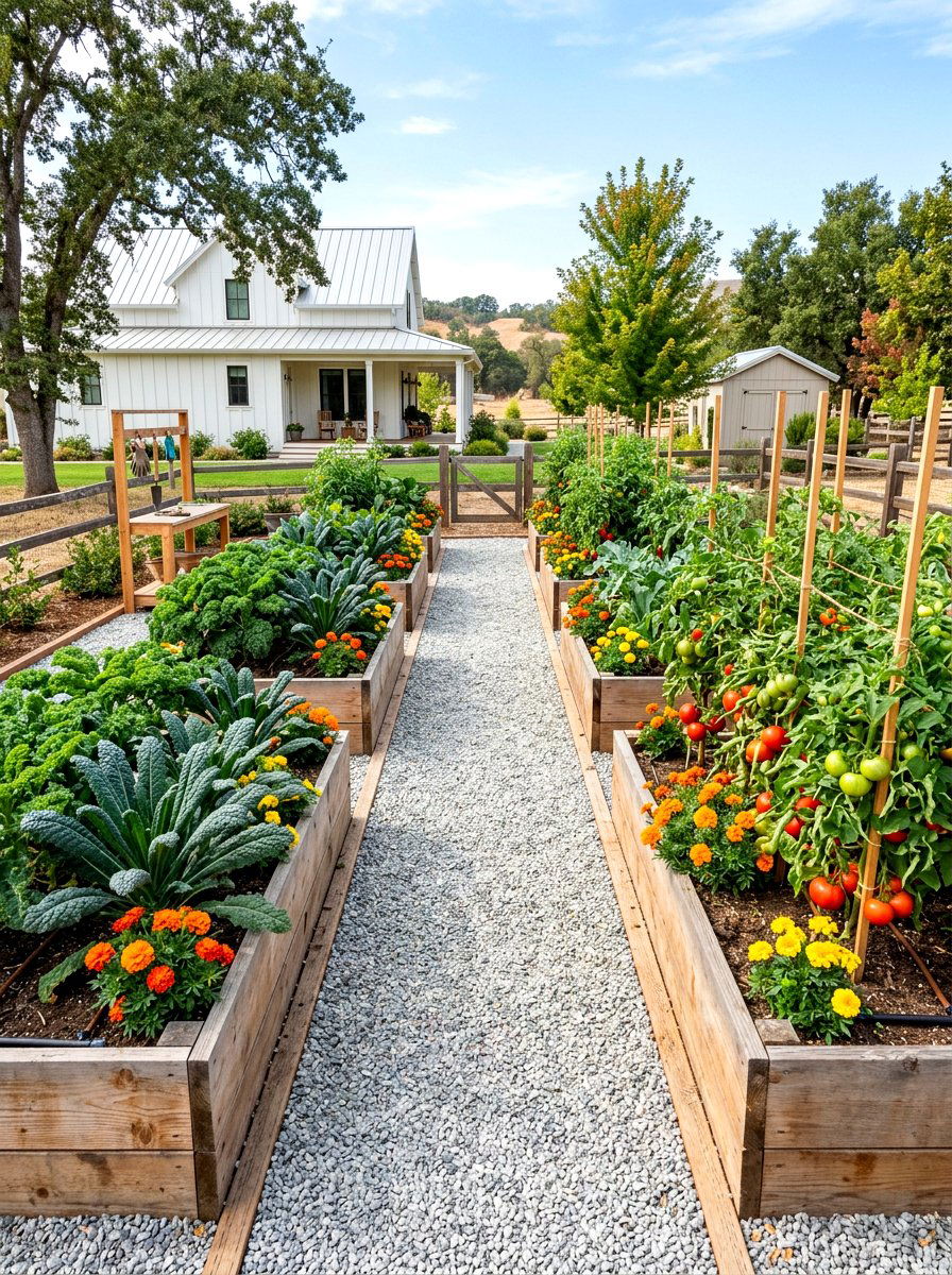 Vegetable Garden Raised Beds - 30 edible backyard landscaping ideas