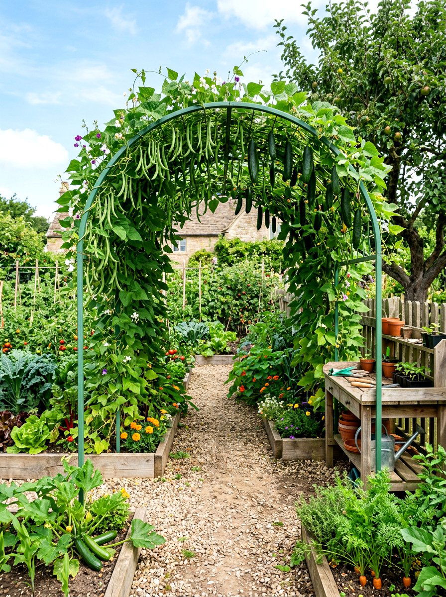Vegetable Garden Support Arbor - 30 garden arbor ideas