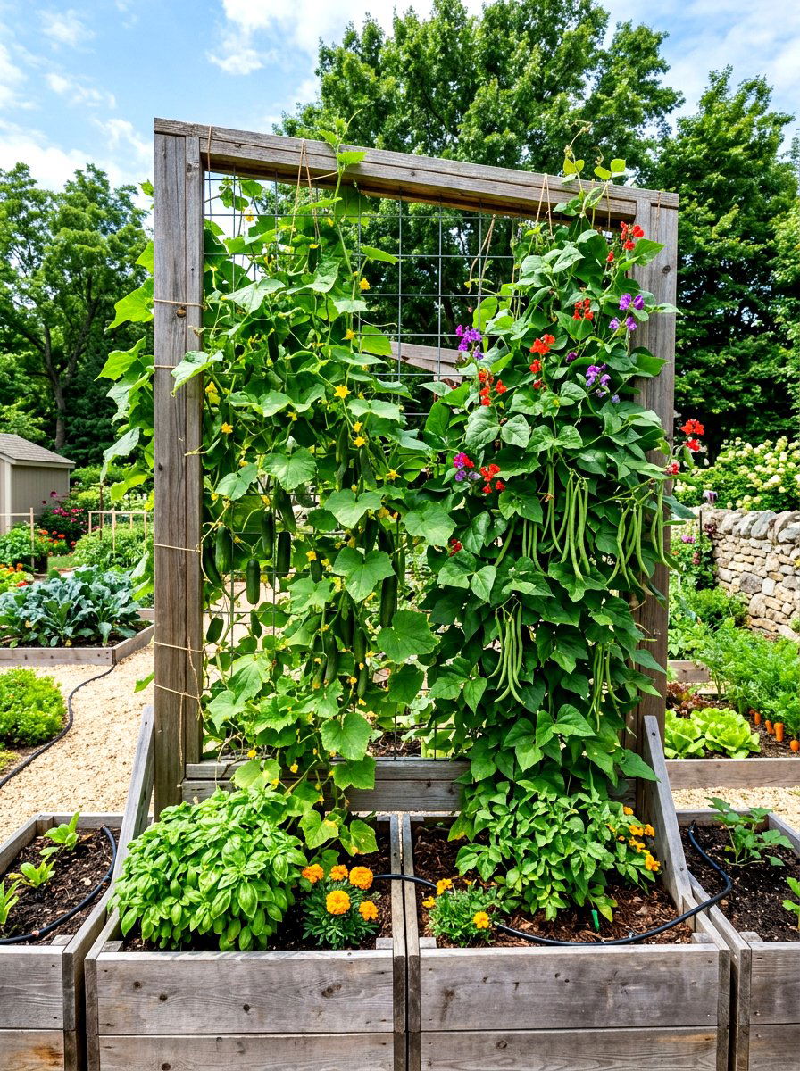 Vegetable Garden Vertical Wall - 30 fence vertical garden ideas