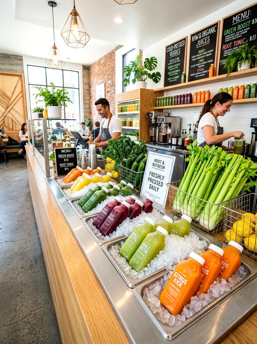 Vegetable Juice Bar - 30 beverage station party ideas