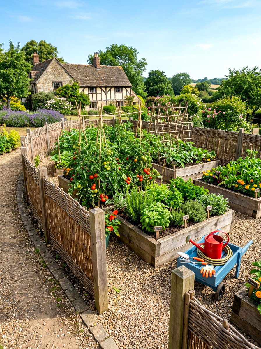 Vegetable Patch Fence Enclosure - 30 reed fence ideas