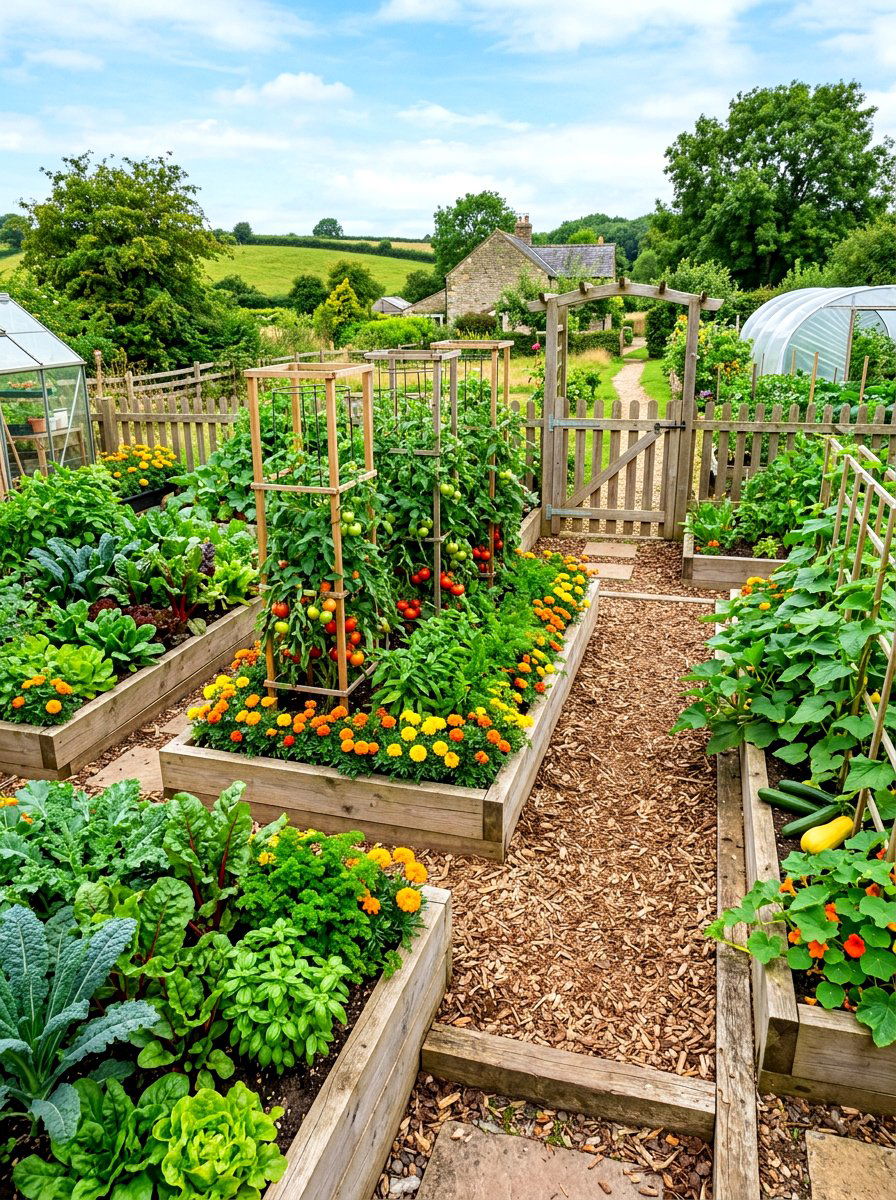 Vegetable Patch Layout - 30 cottage backyard ideas