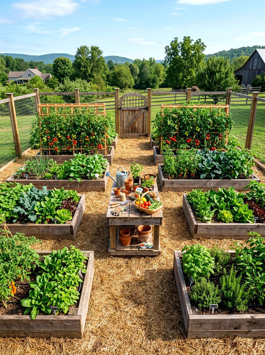Vegetable Patch Layout - 30 backyard zoning ideas