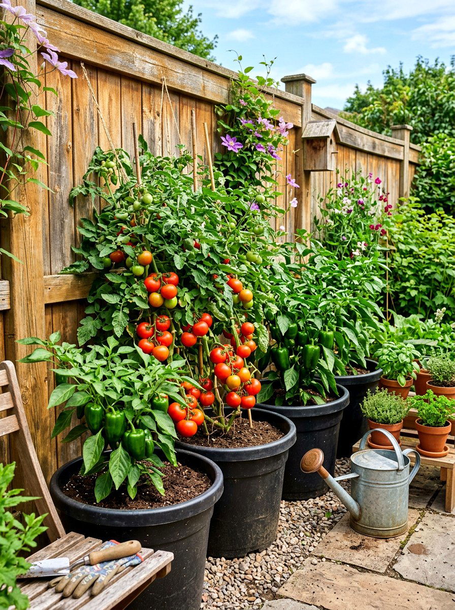 Vegetable Patio Garden - 30 patio container garden ideas