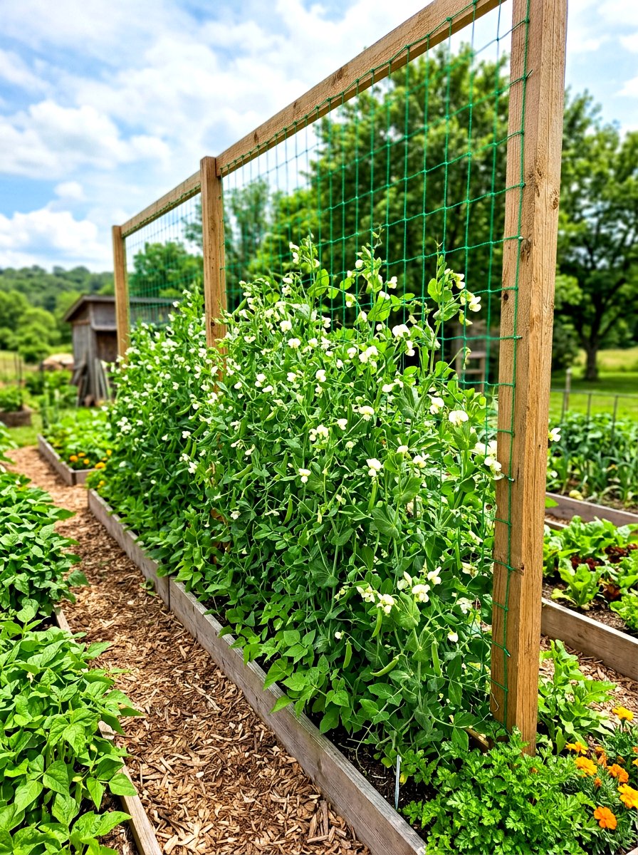 Vegetable Trellis Netting - 30 vertical vegetable garden ideas