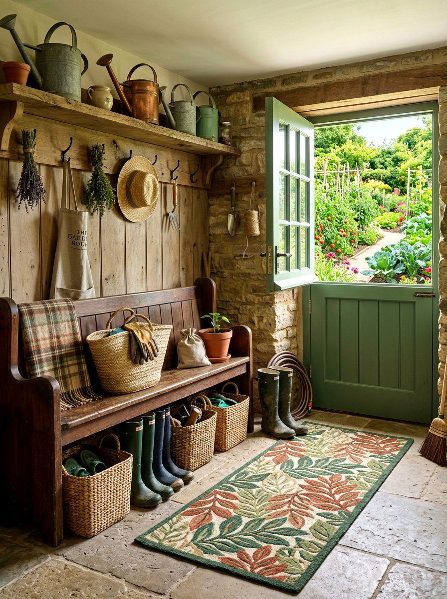 Vegetable garden mudroom - 30 garden inspired spring decor ideas