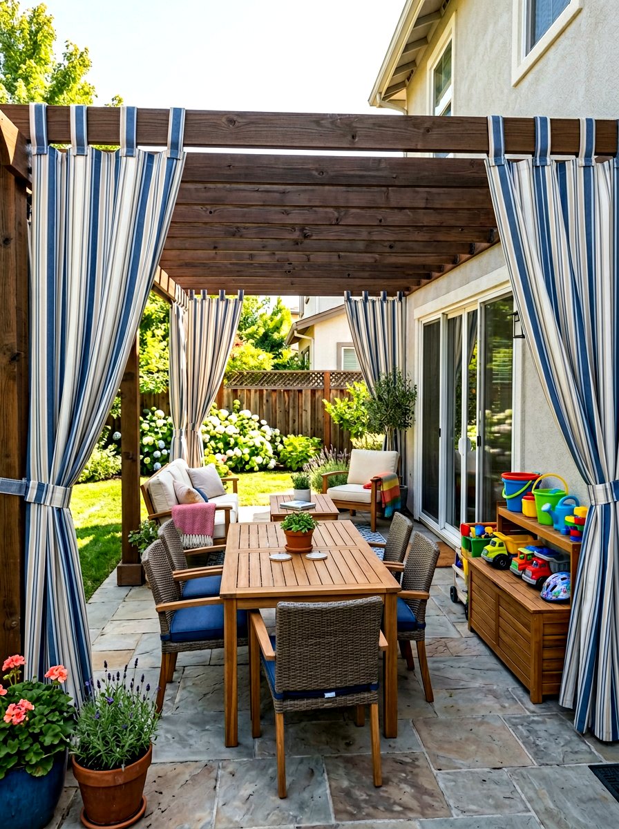 Velcro tab curtains - 30 cabana curtain ideas
