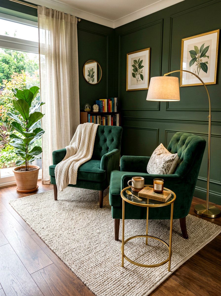 Velvet Accent Chairs - 30 transitional decor ideas