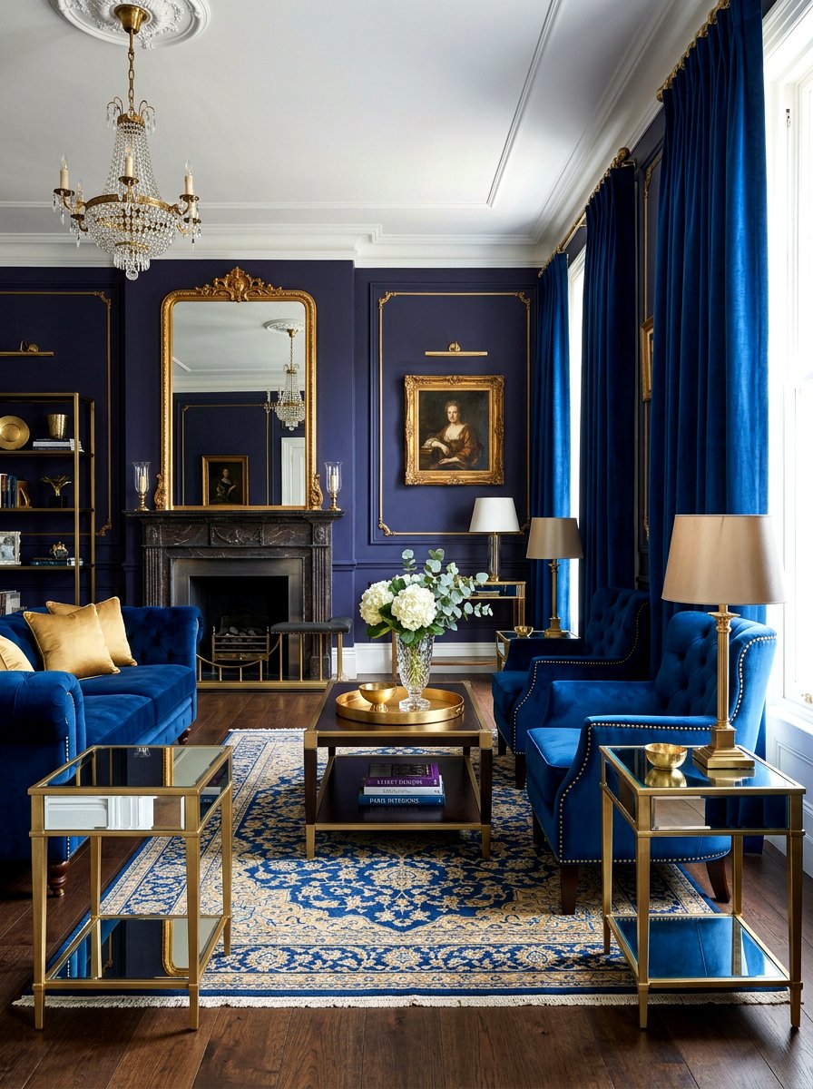 Velvet Accent Living Room - 30 luxury living room ideas