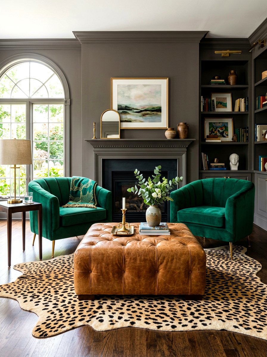 Velvet And Leather Lounge - 30 equestrian decor ideas