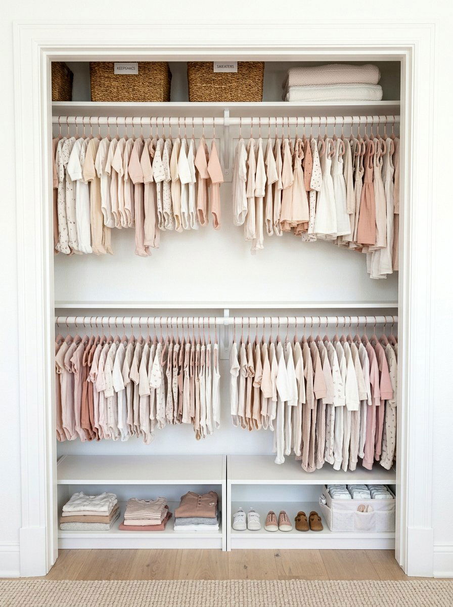 Velvet Baby Hangers - 30 nursery closet ideas