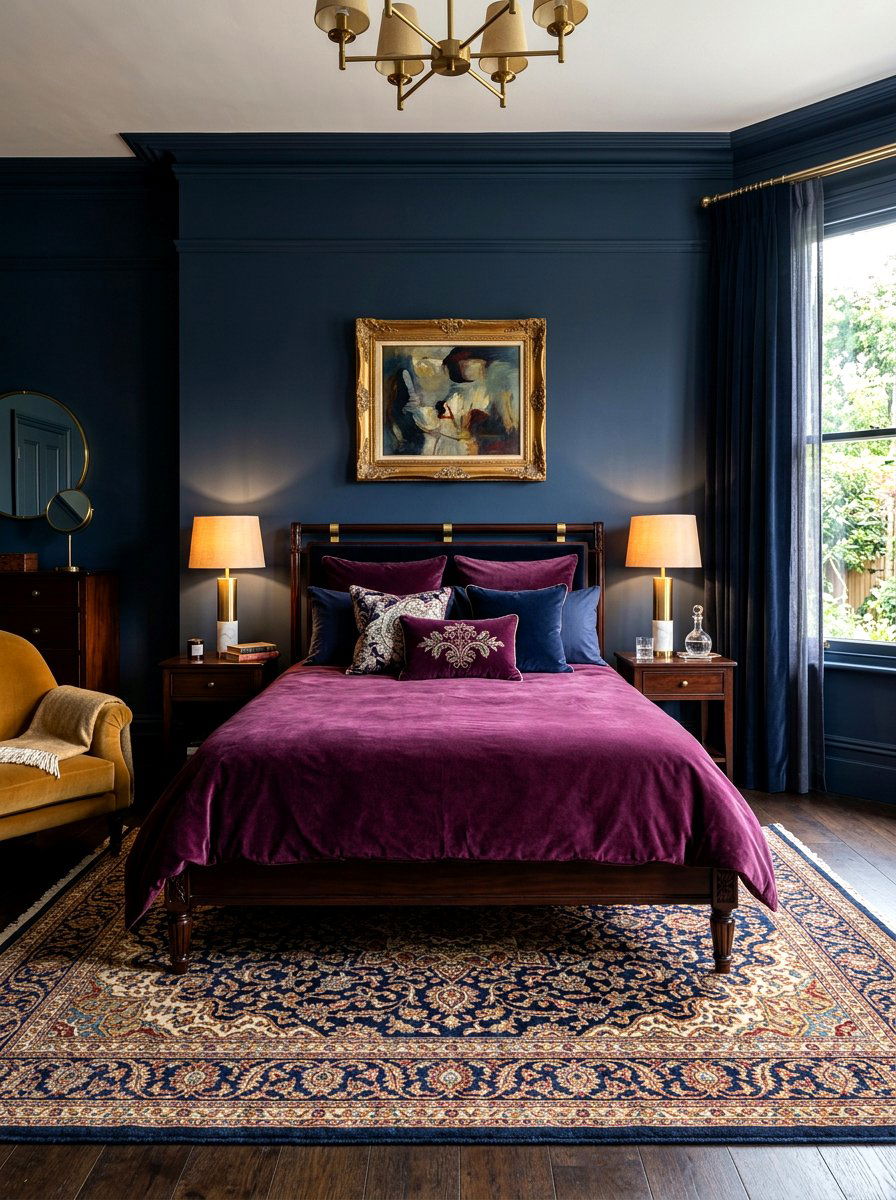 Velvet Bedding Decor - 30 moody bedroom ideas