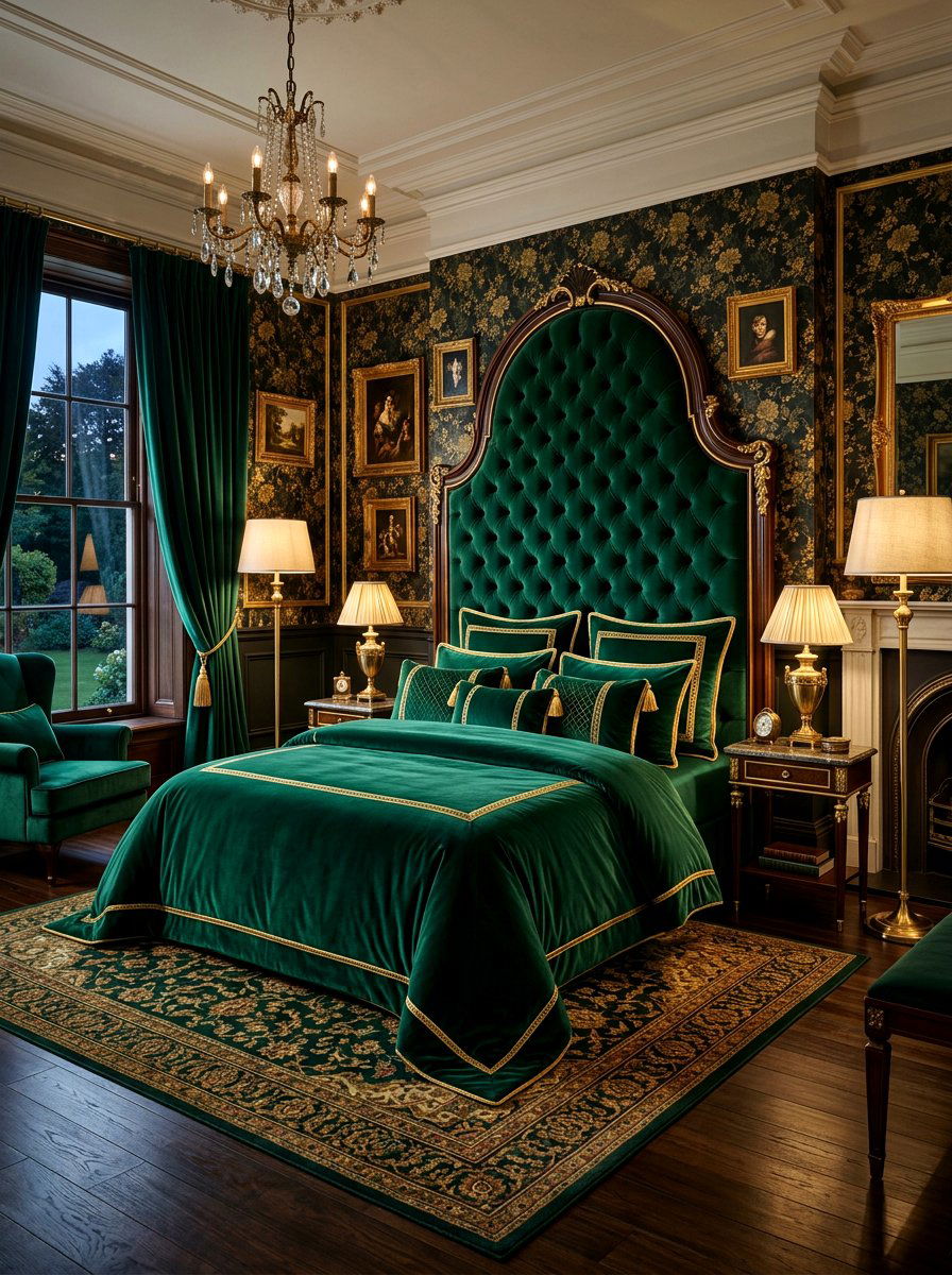 Velvet Bedding With Gold Piping - 30 piped bedding bedroom ideas