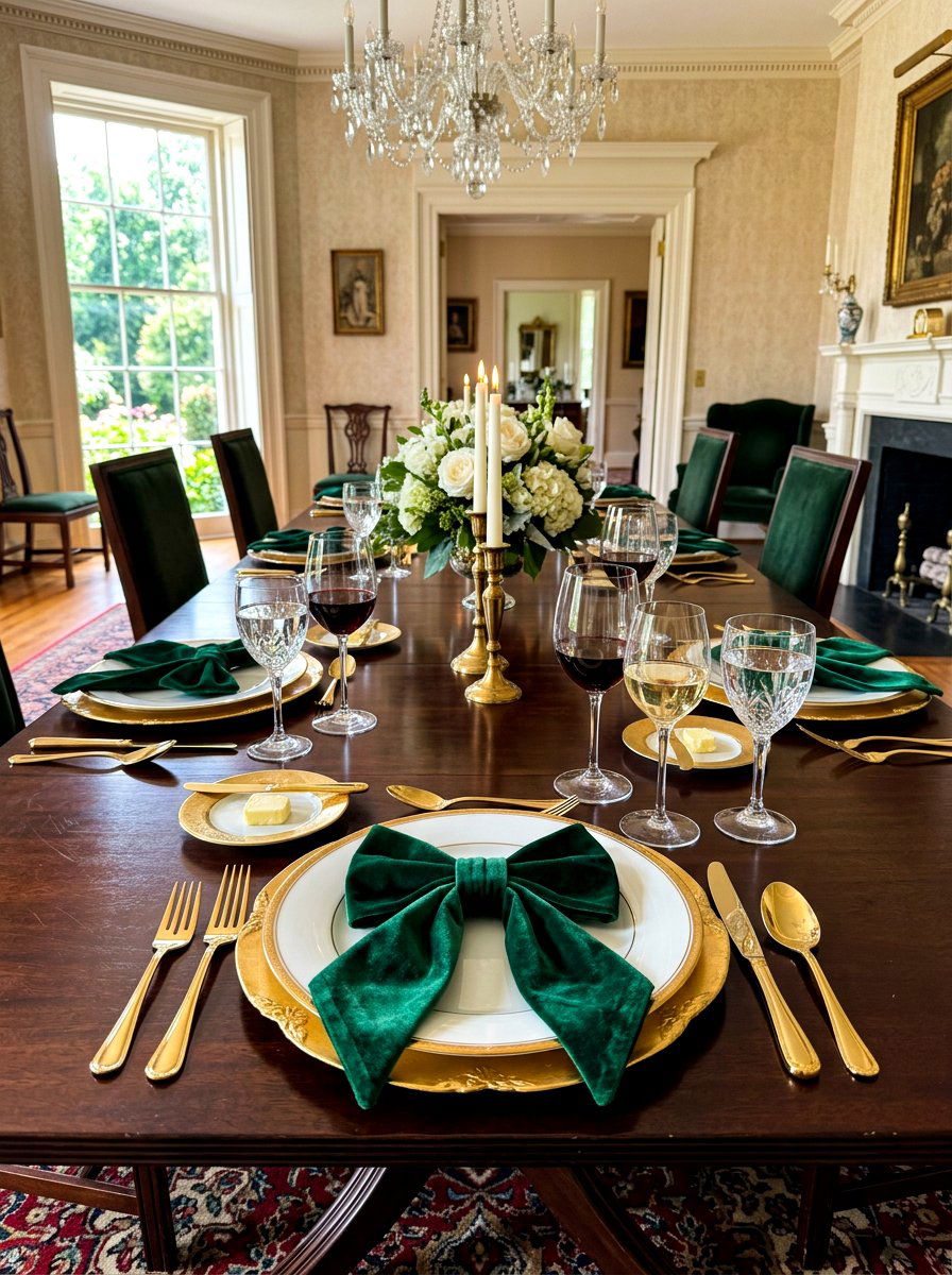 Velvet Bow Napkin - 30 bow napkin ideas
