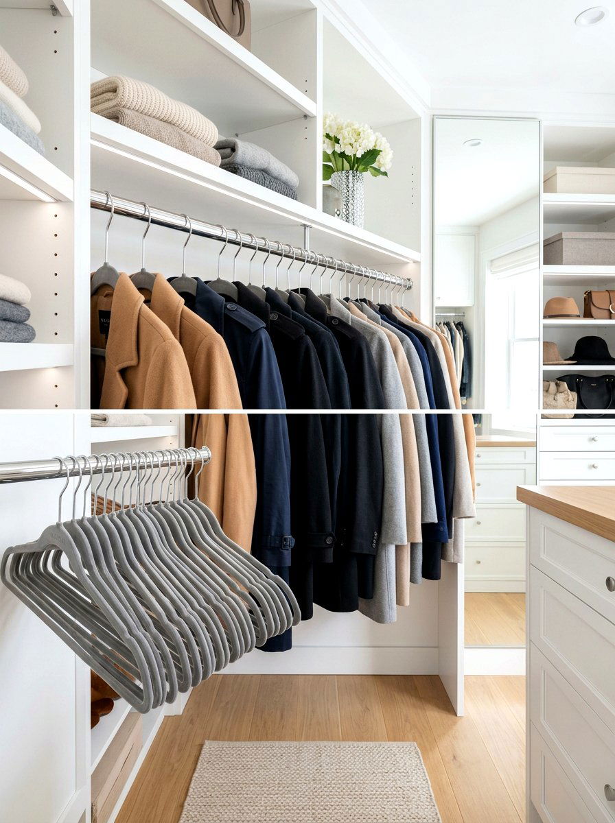Velvet Clothes Hanger - 30 entry closet organization ideas