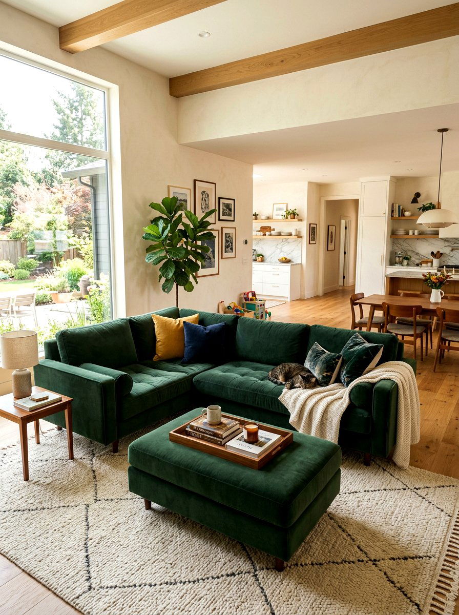 Velvet Corner Sofa - 30 velvet sofa ideas