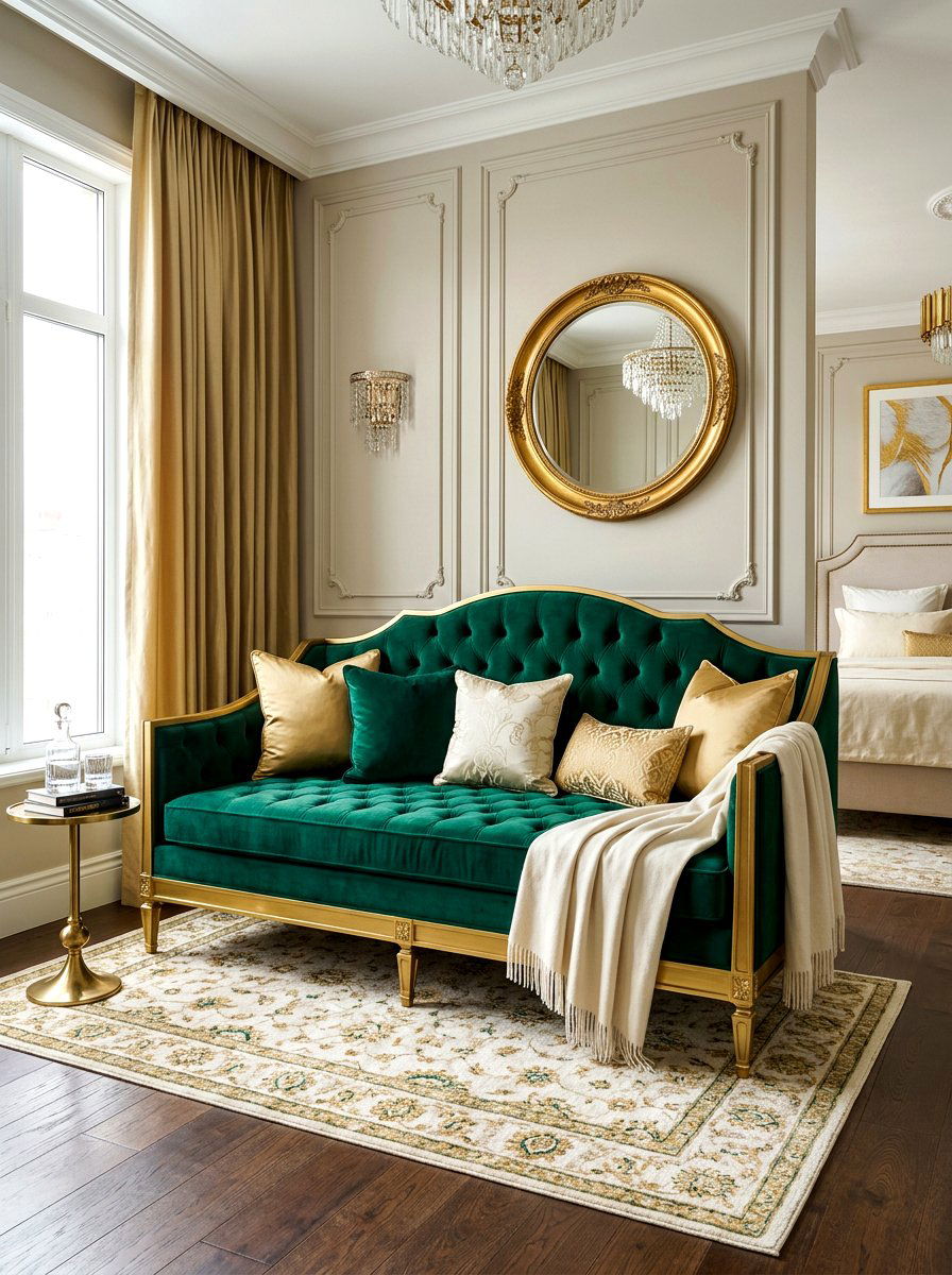 Velvet Daybed - 30 built in daybed nook ideas