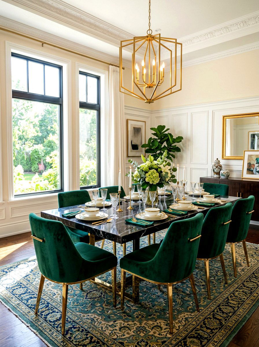 Velvet Dining Chairs - 30 upholstered dining chair ideas