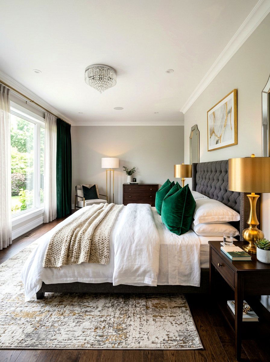 Velvet European pillows for texture - 30 European pillow styling ideas