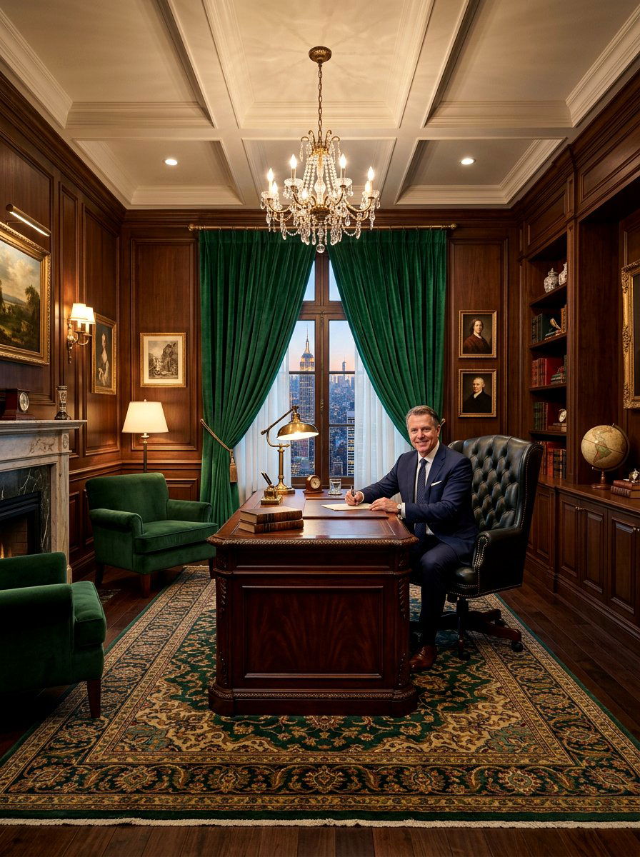 Velvet Executive Office Curtains - 30 office curtain ideas
