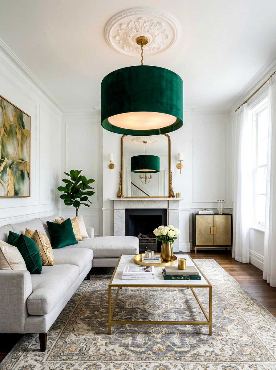 Velvet Fabric Drum Chandelier - 30 statement chandelier ideas
