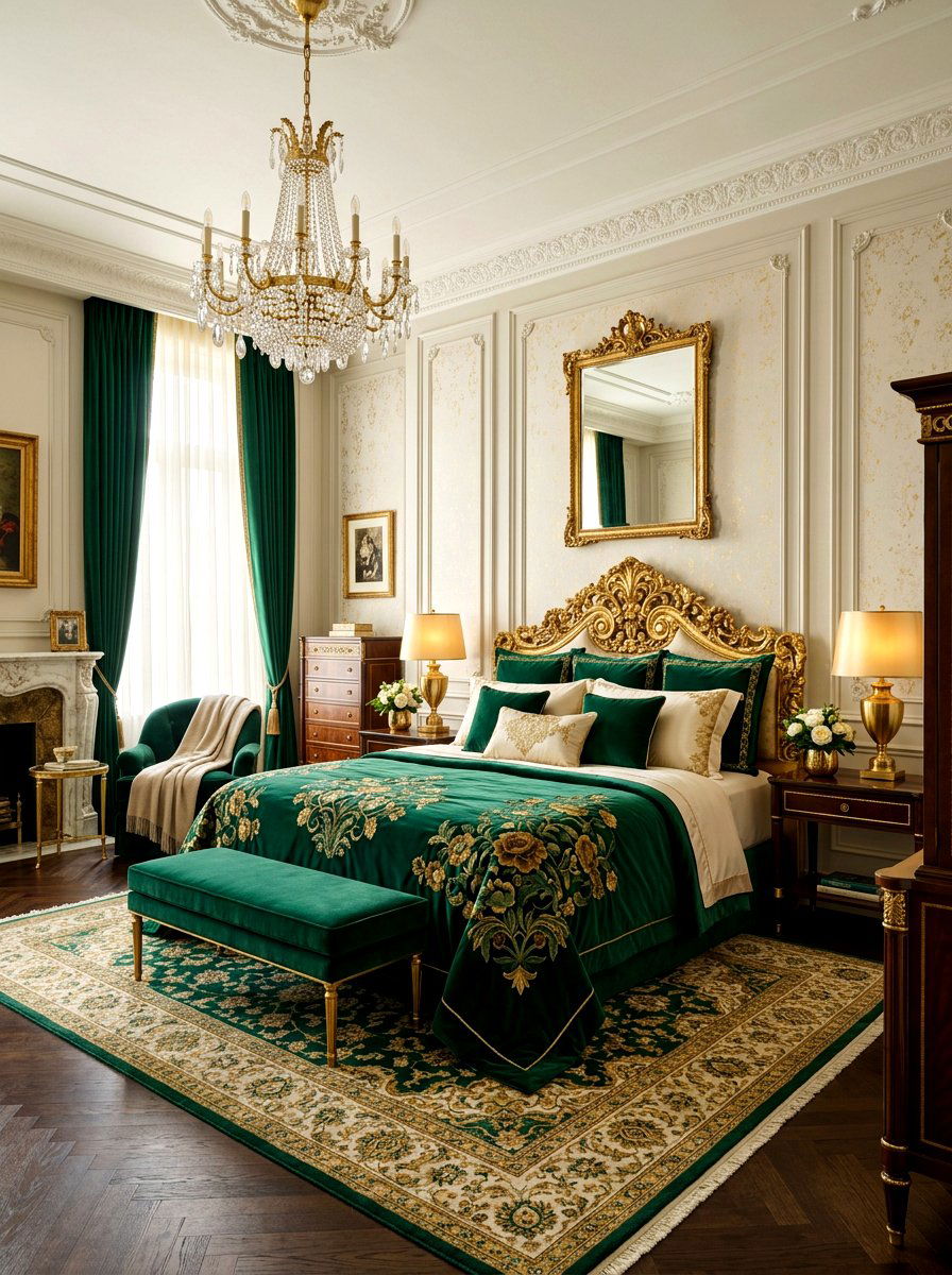 Velvet Floral Applique Bedding - 30 floral bedding aesthetic ideas
