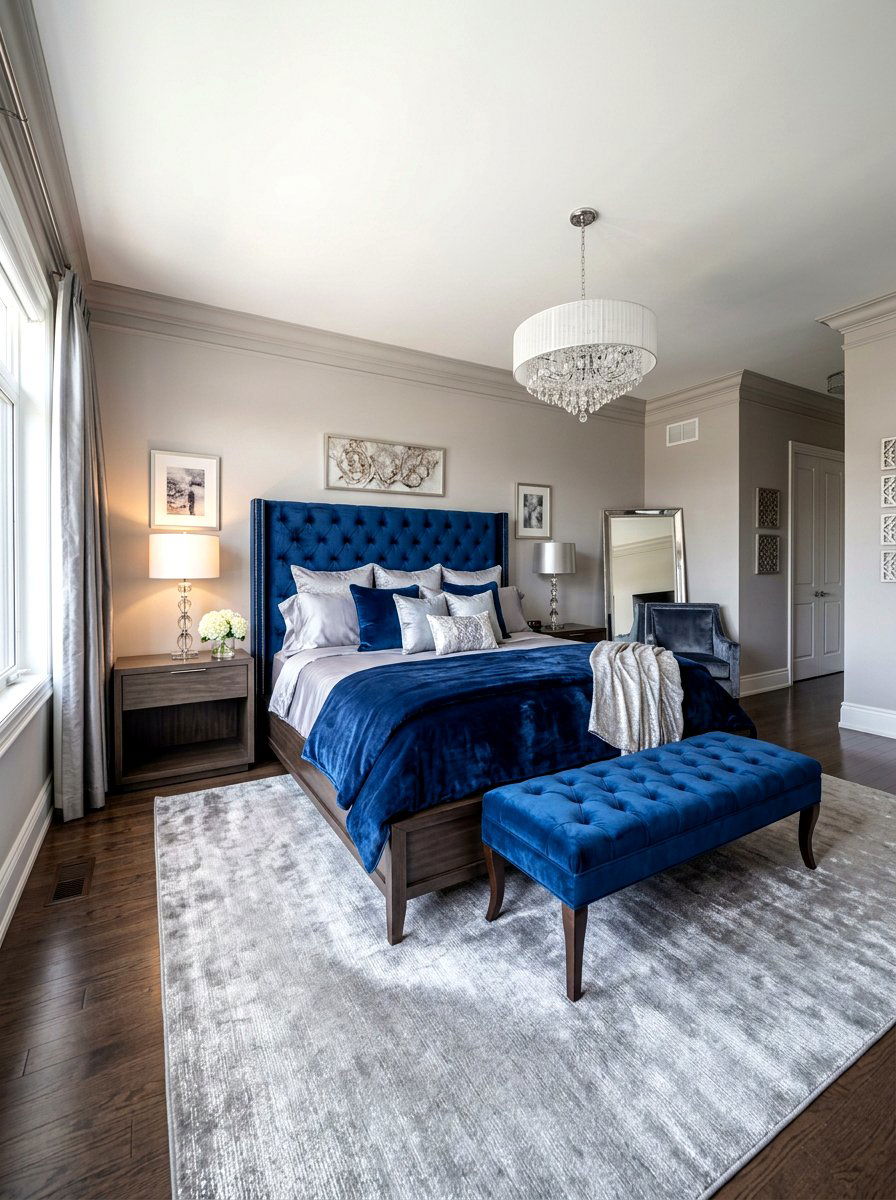 Velvet Furniture Bedroom - 30 apartment bedroom ideas