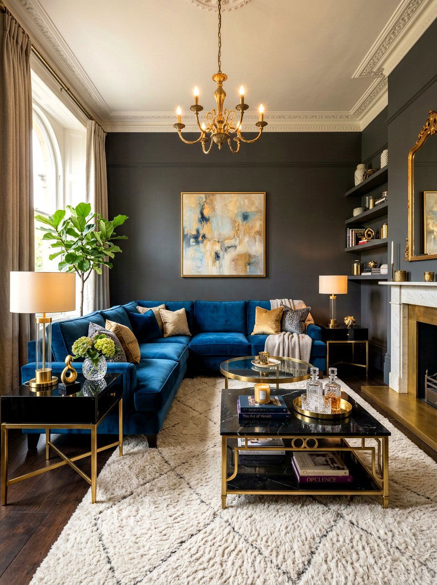 Velvet Furniture Living Room - 30 parlor room ideas