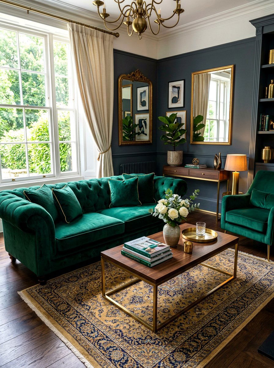 Velvet Furniture Living Room - 30 classic traditional living room ideas