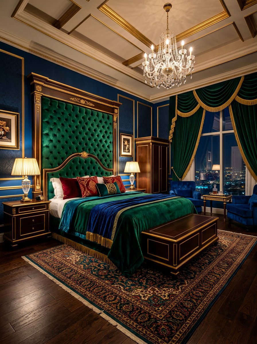 Velvet Glamour Hotel Room - 30 resort bedroom ideas