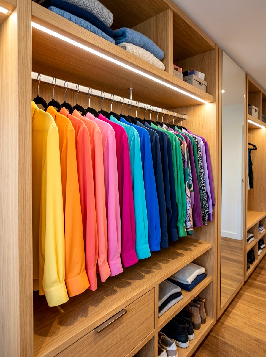 Velvet Hanger Wardrobe - 30 closet organization ideas