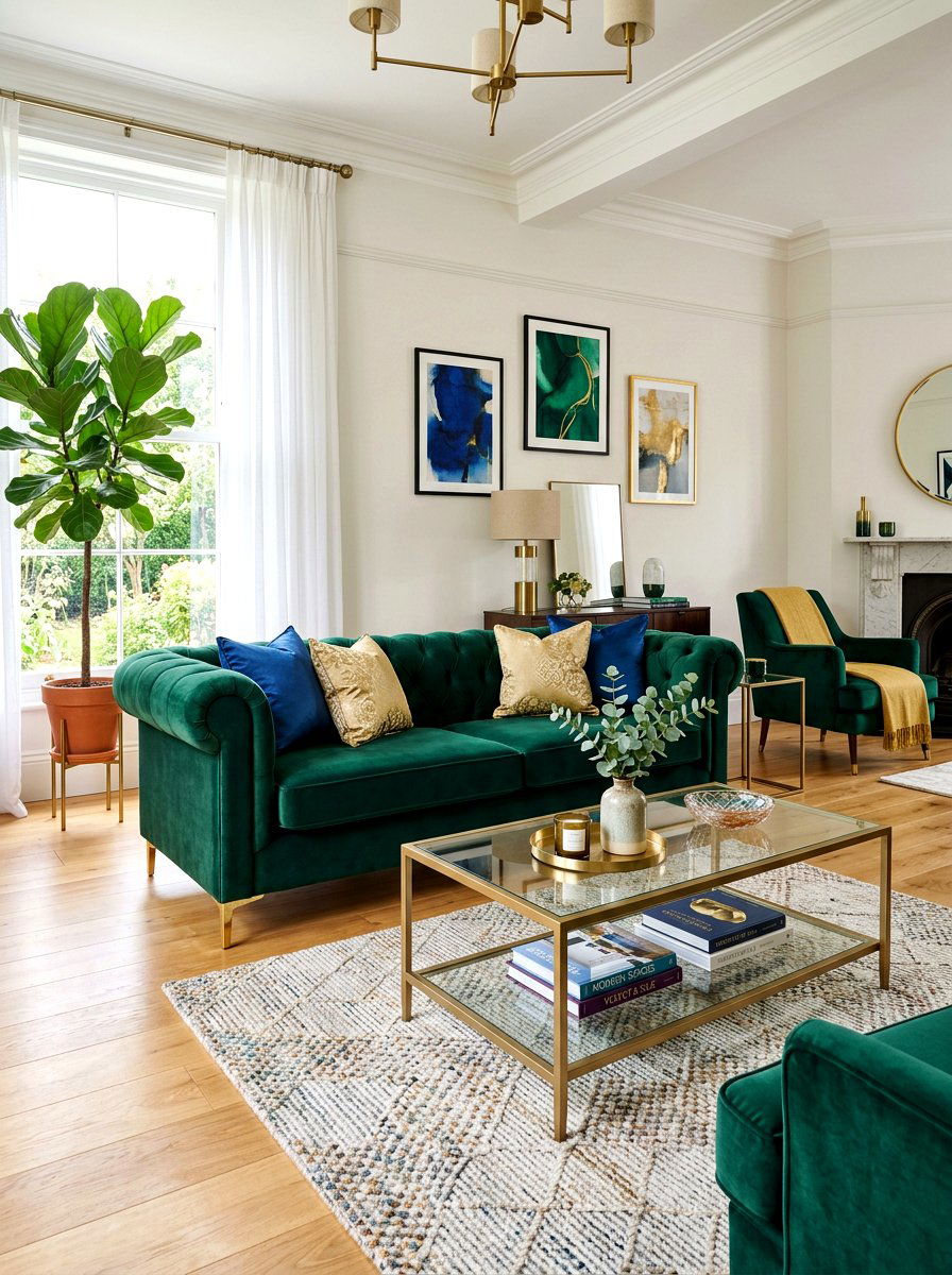 Velvet Living Area - 30 college apartment ideas
