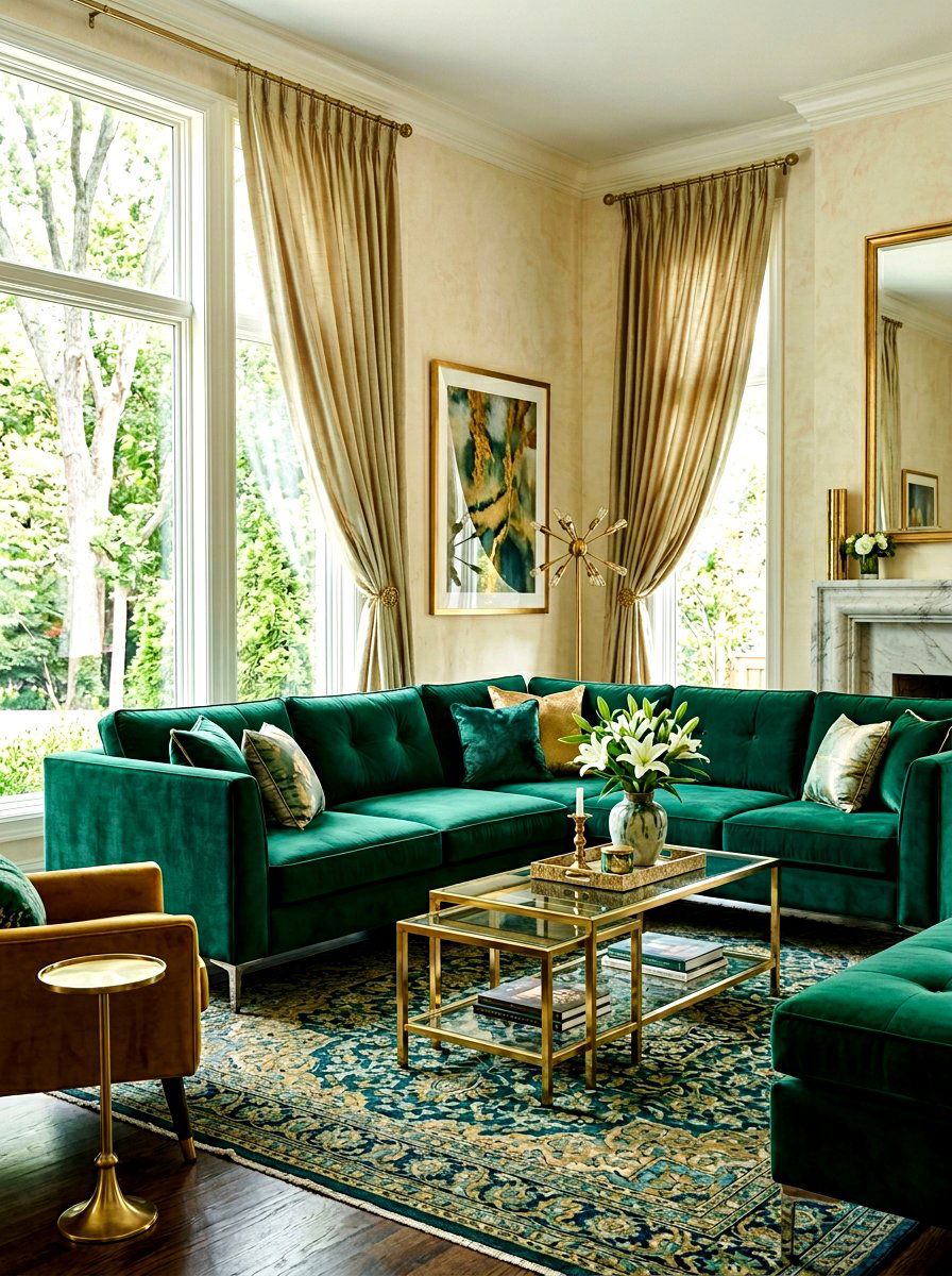 Velvet Living Room - 30 modern living room ideas