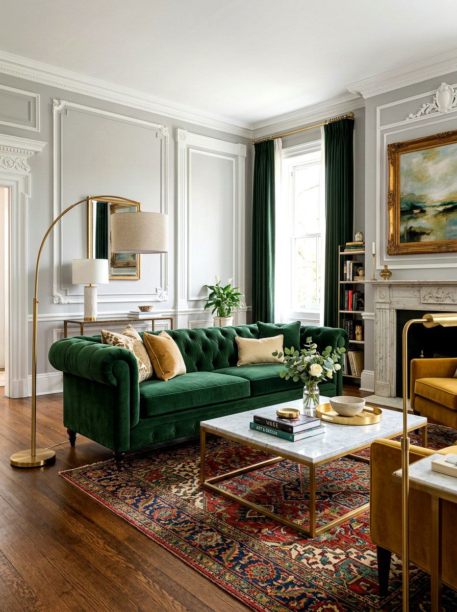Velvet Living Room Furniture - 30 updated traditional living room ideas