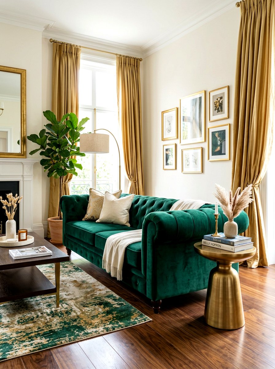 Velvet Living Room Styling - 30 winter living room styling ideas