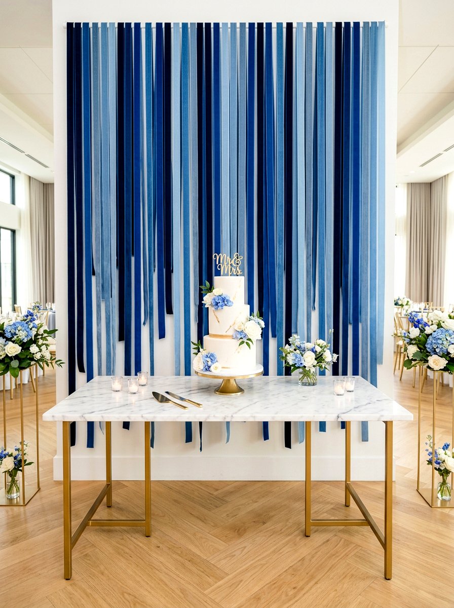 Velvet Ribbon Backing - 30 cake table decor ideas