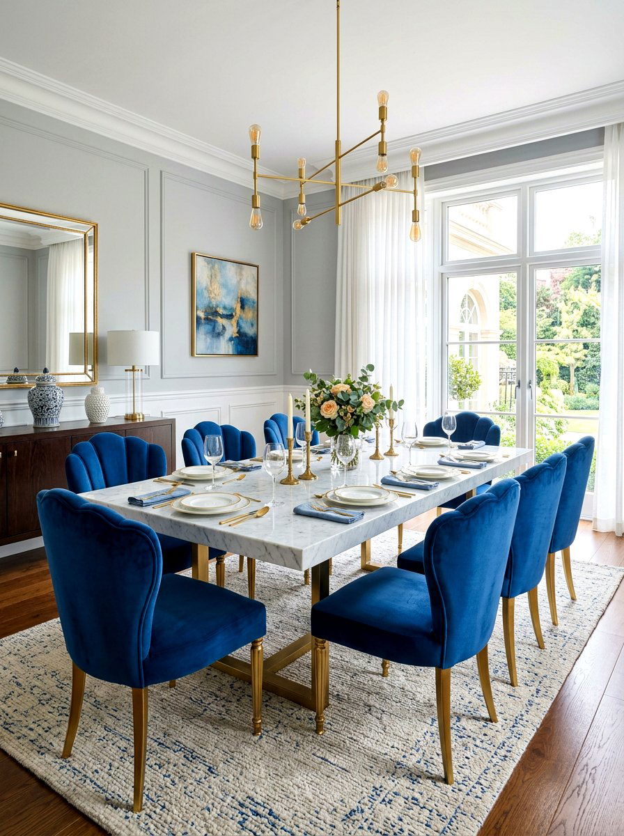 Velvet Scalloped Dining Chair - 30 scalloped dining chairs ideas