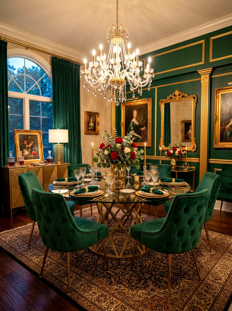 Velvet Seating Dining Room - 30 editorial dining room ideas