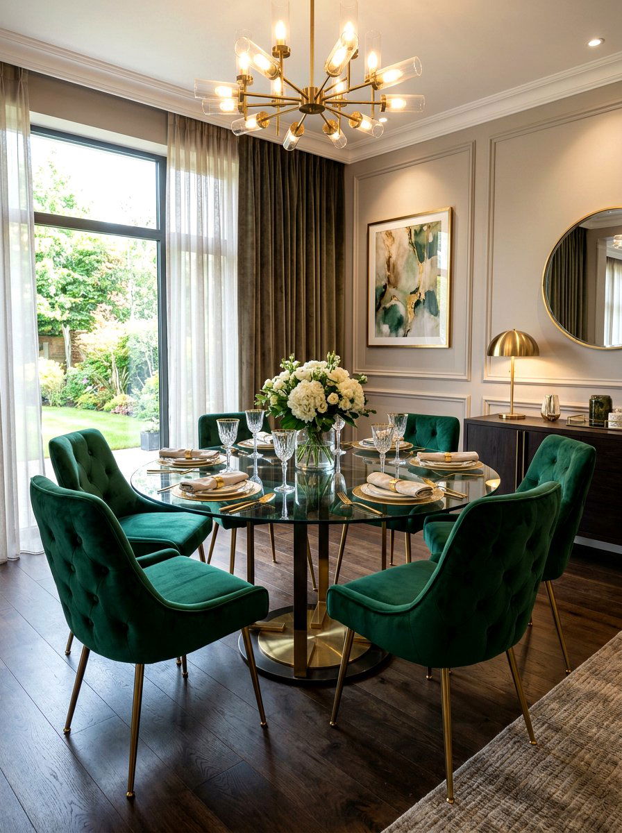 Velvet Seating Dining Room - 30 dining room makeover ideas