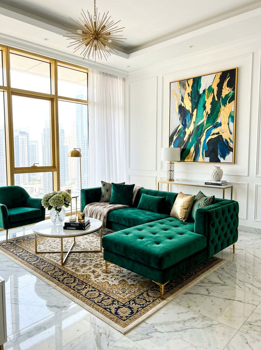 Velvet Sectional - 30 family room sectional ideas