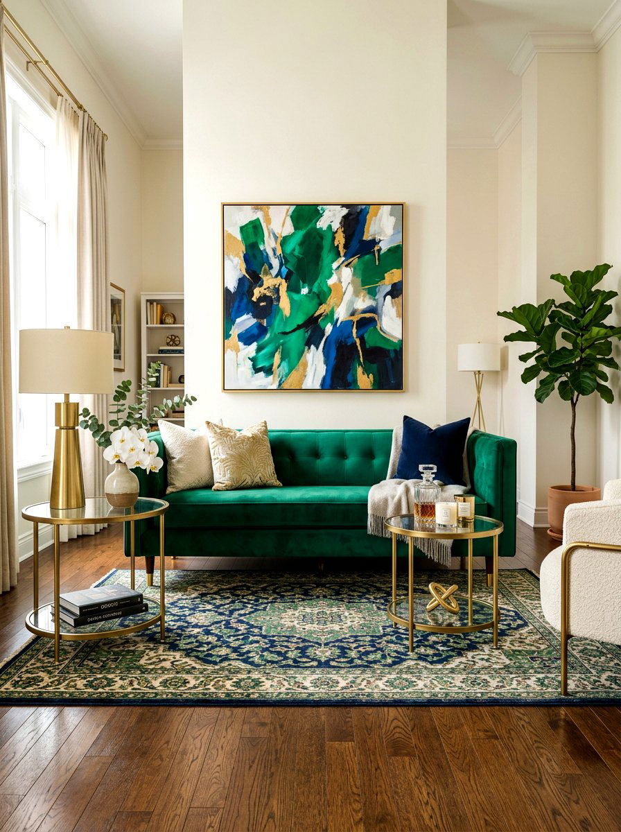 Velvet Sofa Focal Point - 30 analog living room ideas