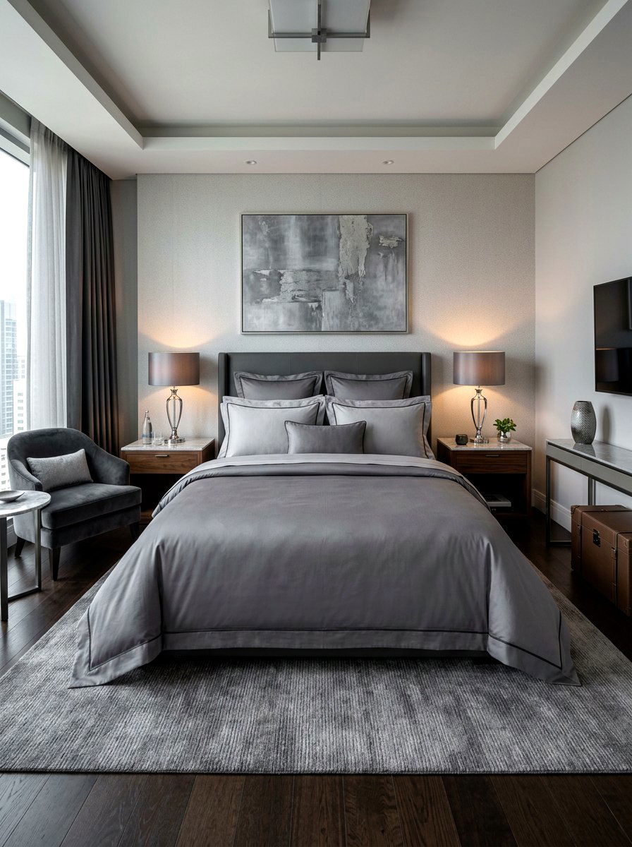 Velvet Sunken Bed - 30 pit bed bedroom ideas